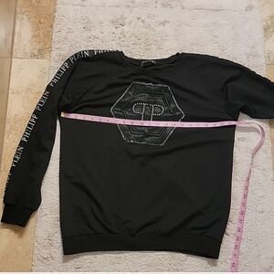Philipp Plein Black Sweatshirt with Logo